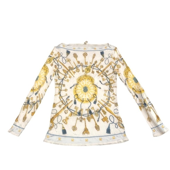 Tops - HERMÈS
Printed Bateau Neckline Top
Long sleeve